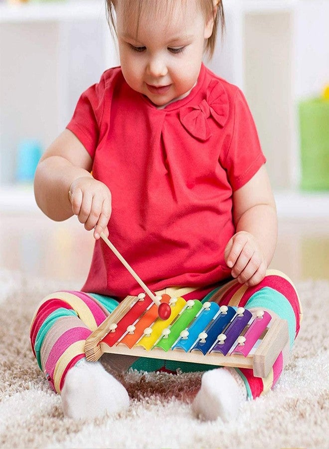 Shopfleet Ecofriendly Wooden Xylophone Kids First Musical Sound Instrument Toys 8 Note (Pack of 1) Multicolor - Image 5